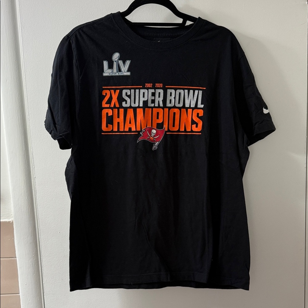 NFL Tampa Bay Buccaneer’s 2X Super Bowl Champions Nike Black Tee